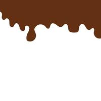 fuso cioccolato gocciolare. fluente fuso cioccolato cartone animato vettore illustrazione. astratto fluido cioccolato sfondo.