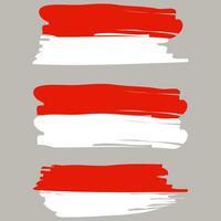 Indonesia vettore bandiera collezione con spazzola. impostato di grunge spazzola bandiere su un' solido sfondo