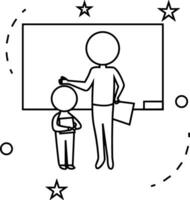 insegnante icona simbolo vettore Immagine. illustrazione di il formazione attività commerciale scuola aula icona design Immagine.