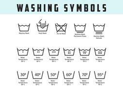 vettore lavaggio simboli