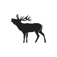 cervo vettore illustrazione. cervo silhouette su bianca sfondo. cervo silhouette nel il selvaggio. cervo silhouette.