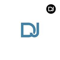 lettera dj monogramma logo design vettore