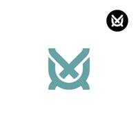 lettera UX xu monogramma logo design semplice vettore