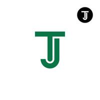 lettera tj jt monogramma logo design semplice vettore