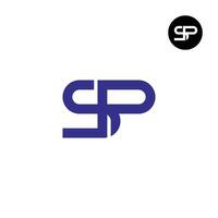 lettera sp monogramma logo design vettore