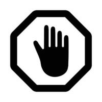 fermare vettore glifo icona per personale e commerciale uso.