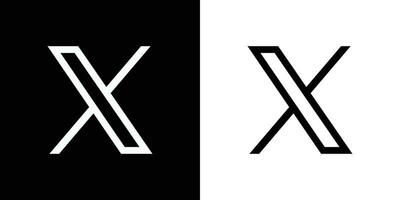 cinguettio nuovo logo . cinguettio icone. cinguettio X logo vettore