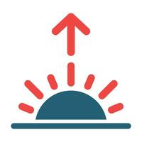 sole impostato glifo Due colore icona per personale e commerciale uso. vettore