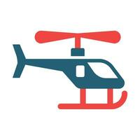 giocattolo elicottero glifo Due colore icona per personale e commerciale uso. vettore