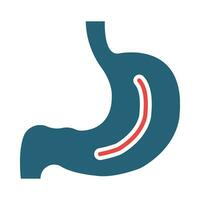gastroenterologia glifo Due colore icona per personale e commerciale uso. vettore