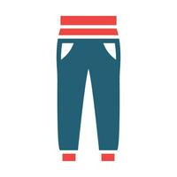 i pantaloni glifo Due colore icona per personale e commerciale uso. vettore