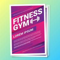 Modello di Flyer stile di vita fitness palestra salute vettore