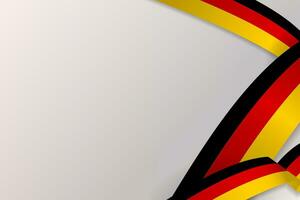 3d realistico Tedesco bandiera nastri manifesto modello su bianca sfondo per copia spazio. bandiera di Germania telaio. Tedesco sfondo modello. vettore illustrazione. eps 10