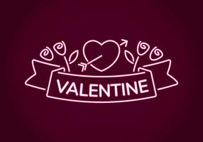 Decorazione di San Valentino al neon vettore