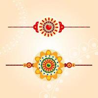 disegno vettoriale di braccialetti di fiori mandala multicolore raksha bandhan