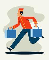 Illustrazione di Bellhop vettore