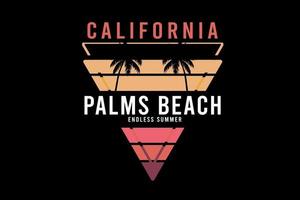 california palms beach estate infinita colore arancione e giallo vettore