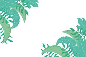 foglie tropicali sfondo foglia di palma natura confine vettore