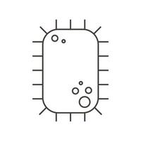 chimica batteri virus scienza linea stile illustrazione vettoriale