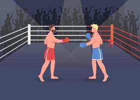 illustrazione vettoriale di colore piatto evento di boxe