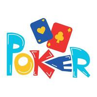 di moda poker carte vettore