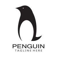 pinguino logo modello vettore icona