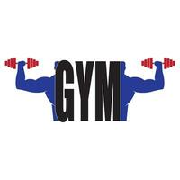 bodybuilder logo modello vettore