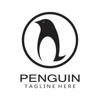 pinguino logo modello vettore icona