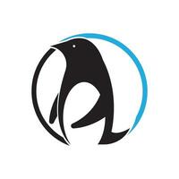 pinguino logo modello vettore icona