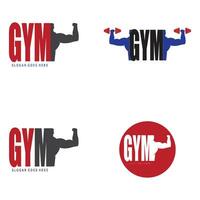 bodybuilder logo modello vettore