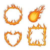 quattro fiamme di fuoco