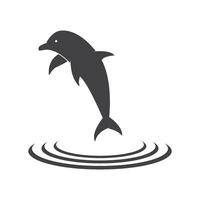 delfino logo icona vettore
