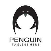 pinguino logo modello vettore icona