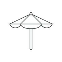 estate spiaggia ombrello, sole protettivo colorato ombrello simbolo di un' vacanza nel mare per infografica, sito web o app. parasole, relax, vacanza, icona. vettore illustrazione pieno schema stile eps10