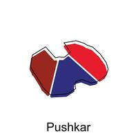 carta geografica di pushkar moderno schema, alto dettagliato vettore illustrazione design modello, adatto per il tuo azienda