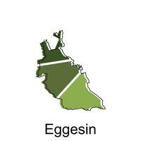 carta geografica di eggesina colorato geometrico schema disegno, mondo carta geografica nazione vettore illustrazione modello