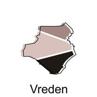 carta geografica città di vreden illustrazione design modello, geometrico colorato moderno design vettore