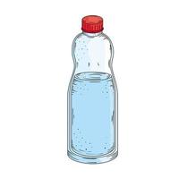 bere acqua in bottiglia vettore
