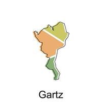 garz città di Germania carta geografica vettore illustrazione, vettore modello con schema grafico schizzo stile isolato su bianca sfondo
