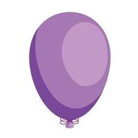 icona galleggiante di elio palloncino viola vettore