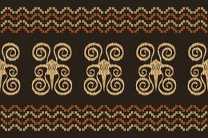 etnico ikat tessuto modello geometrico stile.africano ikat ricamo Marrone etnico orientale modello Marrone sfondo. astratto,vettore,illustrazione.trama,carta da parati,cornice,decorazione,tappeto,motivo. vettore