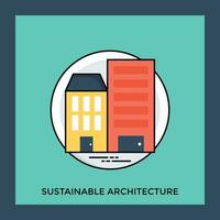 commerciale e Residenziale appartamenti nel un icona per mostrare sostenibile architetto icona vettore