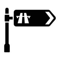 strada segni e guidepost piatto vettore icone impostato