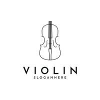 violino logo design creativo idea vettore