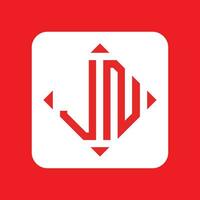 creativo semplice iniziale monogramma jn logo disegni. vettore
