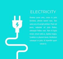 illustrazione vettoriale di elettricità con spina elettrica