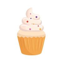 disegno vettoriale icona dolce cupcake