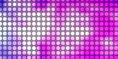 sfondo vettoriale rosa chiaro con cerchi glitter illustrazione astratta con motivo a gocce colorate per pagine di destinazione di siti Web