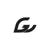 astratto lettera gw geometrico freccia linea logo vettore