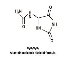 allantoina molecola scheletrico struttura formula. vettore illustrazione.